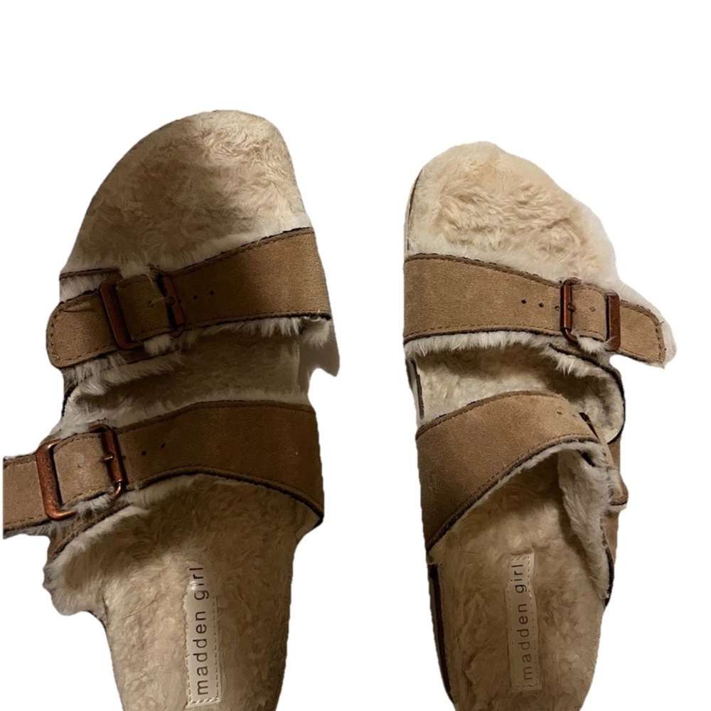Madden Girl Women’s size 11 Faux Fur Lined Slide Sandals Size 11
